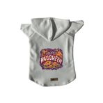 monopetz Kapişonlu Polar Sweatshirt Köpek ve Kedi Kıyafeti & Elbisesi Beyaz Happy Halloween XL