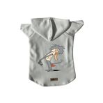 monopetz Kapişonlu Polar Sweatshirt Köpek ve Kedi Kıyafeti & Elbisesi Beyaz IR005 XL