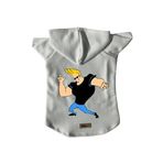 monopetz Kapişonlu Polar Sweatshirt Köpek Ve Kedi Kıyafeti & Elbisesi Beyaz Johny Bravo S