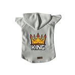 monopetz Kapişonlu Polar Sweatshirt Köpek ve Kedi Kıyafeti & Elbisesi - Beyaz King XL Beden