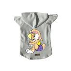 monopetz Kapişonlu Polar Sweatshirt Köpek ve Kedi Kıyafeti & Elbisesi Beyaz Lola S