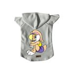 monopetz Kapişonlu Polar Sweatshirt Köpek ve Kedi Kıyafeti & Elbisesi Beyaz Lola XS