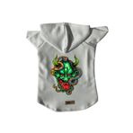 monopetz Kapişonlu Polar Sweatshirt Köpek ve Kedi Kıyafeti & Elbisesi Beyaz Master Of The Snake XS