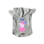 monopetz Kapişonlu Polar Sweatshirt Köpek ve Kedi Kıyafeti & Elbisesi Beyaz Peppa Pig L