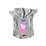 monopetz Kapişonlu Polar Sweatshirt Köpek ve Kedi Kıyafeti & Elbisesi Beyaz Peppa Pig M