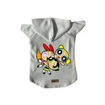 monopetz Kapişonlu Polar Sweatshirt Köpek Ve Kedi Kıyafeti & Elbisesi Beyaz Power Puff Girls XS