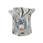 monopetz Kapişonlu Polar Sweatshirt Köpek ve Kedi Kıyafeti & Elbisesi Beyaz Rick and Morty 2 M