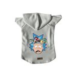 monopetz Kapişonlu Polar Sweatshirt Köpek ve Kedi Kıyafeti & Elbisesi Beyaz Rick and Morty 2 XS