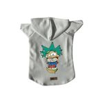 monopetz Kapişonlu Polar Sweatshirt Köpek Ve Kedi Kıyafeti & Elbisesi Beyaz Rick And Morty L