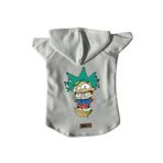 monopetz Kapişonlu Polar Sweatshirt Köpek Ve Kedi Kıyafeti & Elbisesi Beyaz Rick And Morty M