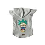 monopetz Kapişonlu Polar Sweatshirt Köpek Ve Kedi Kıyafeti & Elbisesi Beyaz Rick And Morty XL