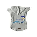 monopetz Kapişonlu Polar Sweatshirt Köpek ve Kedi Kıyafeti & Elbisesi - Beyaz Road Runner XL Beden