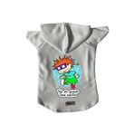 monopetz Kapişonlu Polar Sweatshirt Köpek ve Kedi Kıyafeti & Elbisesi Beyaz Rugrats Carlitos XS