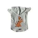 monopetz Kapişonlu Polar Sweatshirt Köpek ve Kedi Kıyafeti & Elbisesi - Beyaz Scooby Doo L Beden