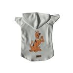 monopetz Kapişonlu Polar Sweatshirt Köpek ve Kedi Kıyafeti & Elbisesi - Beyaz Scooby Doo XL Beden