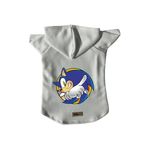 monopetz Kapişonlu Polar Sweatshirt Köpek ve Kedi Kıyafeti & Elbisesi Beyaz Sonic S