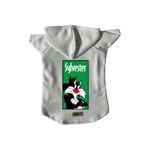 monopetz Kapişonlu Polar Sweatshirt Köpek ve Kedi Kıyafeti & Elbisesi Beyaz Sylvester L