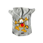 monopetz Kapişonlu Polar Sweatshirt Köpek Ve Kedi Kıyafeti & Elbisesi Beyaz Yeni Garfield M