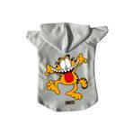 monopetz Kapişonlu Polar Sweatshirt Köpek Ve Kedi Kıyafeti & Elbisesi Beyaz Yeni Garfield S