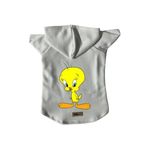 monopetz Kapişonlu Polar Sweatshirt Köpek Ve Kedi Kıyafeti & Elbisesi Beyaz Yeni Tweety M