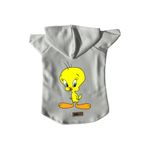 monopetz Kapişonlu Polar Sweatshirt Köpek Ve Kedi Kıyafeti & Elbisesi Beyaz Yeni Tweety S