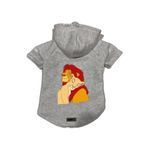 monopetz Kapişonlu Polar Sweatshirt Köpek Ve Kedi Kıyafeti & Elbisesi Gri Aslan Kral M