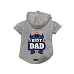 monopetz Kapişonlu Polar Sweatshirt Köpek ve Kedi Kıyafeti & Elbisesi - Gri Best Dad L Beden