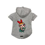 monopetz Kapişonlu Polar Sweatshirt Köpek ve Kedi Kıyafeti & Elbisesi Gri Blossom S