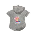 monopetz Kapişonlu Polar Sweatshirt Köpek ve Kedi Kıyafeti & Elbisesi Gri Çilek Kız XS