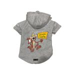 monopetz Kapişonlu Polar Sweatshirt Köpek ve Kedi Kıyafeti & Elbisesi Gri Coiote S