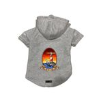 monopetz Kapişonlu Polar Sweatshirt Köpek ve Kedi Kıyafeti & Elbisesi Gri Deniz Feneri XS