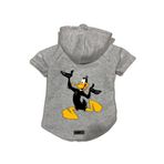 monopetz Kapişonlu Polar Sweatshirt Köpek ve Kedi Kıyafeti & Elbisesi Gri Duffy L