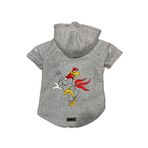 monopetz Kapişonlu Polar Sweatshirt Köpek ve Kedi Kıyafeti & Elbisesi Gri Fog Horn L