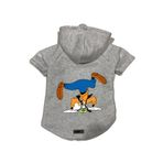 monopetz Kapişonlu Polar Sweatshirt Köpek ve Kedi Kıyafeti & Elbisesi Gri Goofy XS