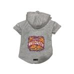 monopetz Kapişonlu Polar Sweatshirt Köpek ve Kedi Kıyafeti & Elbisesi Gri Happy Halloween XS
