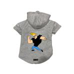 monopetz Kapişonlu Polar Sweatshirt Köpek Ve Kedi Kıyafeti & Elbisesi Gri Johny Bravo M