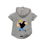 monopetz Kapişonlu Polar Sweatshirt Köpek Ve Kedi Kıyafeti & Elbisesi Gri Johny Bravo XS