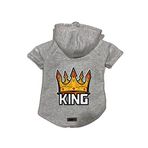 monopetz Kapişonlu Polar Sweatshirt Köpek ve Kedi Kıyafeti & Elbisesi - Gri King XL Beden