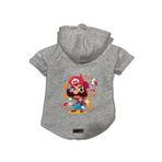 monopetz Kapişonlu Polar Sweatshirt Köpek Ve Kedi Kıyafeti & Elbisesi Gri Mario S