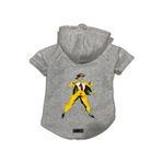monopetz Kapişonlu Polar Sweatshirt Köpek ve Kedi Kıyafeti & Elbisesi Gri Mask S