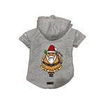 monopetz Kapişonlu Polar Sweatshirt Köpek ve Kedi Kıyafeti & Elbisesi - Gri Pizza Baba S Beden