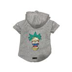 monopetz Kapişonlu Polar Sweatshirt Köpek Ve Kedi Kıyafeti & Elbisesi Gri Rick And Morty XL