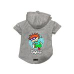 monopetz Kapişonlu Polar Sweatshirt Köpek ve Kedi Kıyafeti & Elbisesi Gri Rugrats Carlitos S