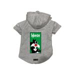monopetz Kapişonlu Polar Sweatshirt Köpek ve Kedi Kıyafeti & Elbisesi Gri Sylvester M