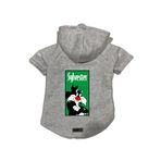 monopetz Kapişonlu Polar Sweatshirt Köpek ve Kedi Kıyafeti & Elbisesi Gri Sylvester S