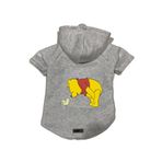 monopetz Kapişonlu Polar Sweatshirt Köpek ve Kedi Kıyafeti & Elbisesi Gri Winnie The Pooh XS
