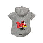monopetz Kapişonlu Polar Sweatshirt Köpek ve Kedi Kıyafeti & Elbisesi Gri Yeni Mickey 2 L