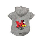 monopetz Kapişonlu Polar Sweatshirt Köpek ve Kedi Kıyafeti & Elbisesi Gri Yeni Mickey 2 XL