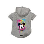 monopetz Kapişonlu Polar Sweatshirt Köpek Ve Kedi Kıyafeti & Elbisesi Gri Yeni Mickey Mouse XS