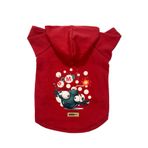 monopetz Kapişonlu Polar Sweatshirt Köpek ve Kedi Kıyafeti & Elbisesi - Kırmızı Boomb L Beden